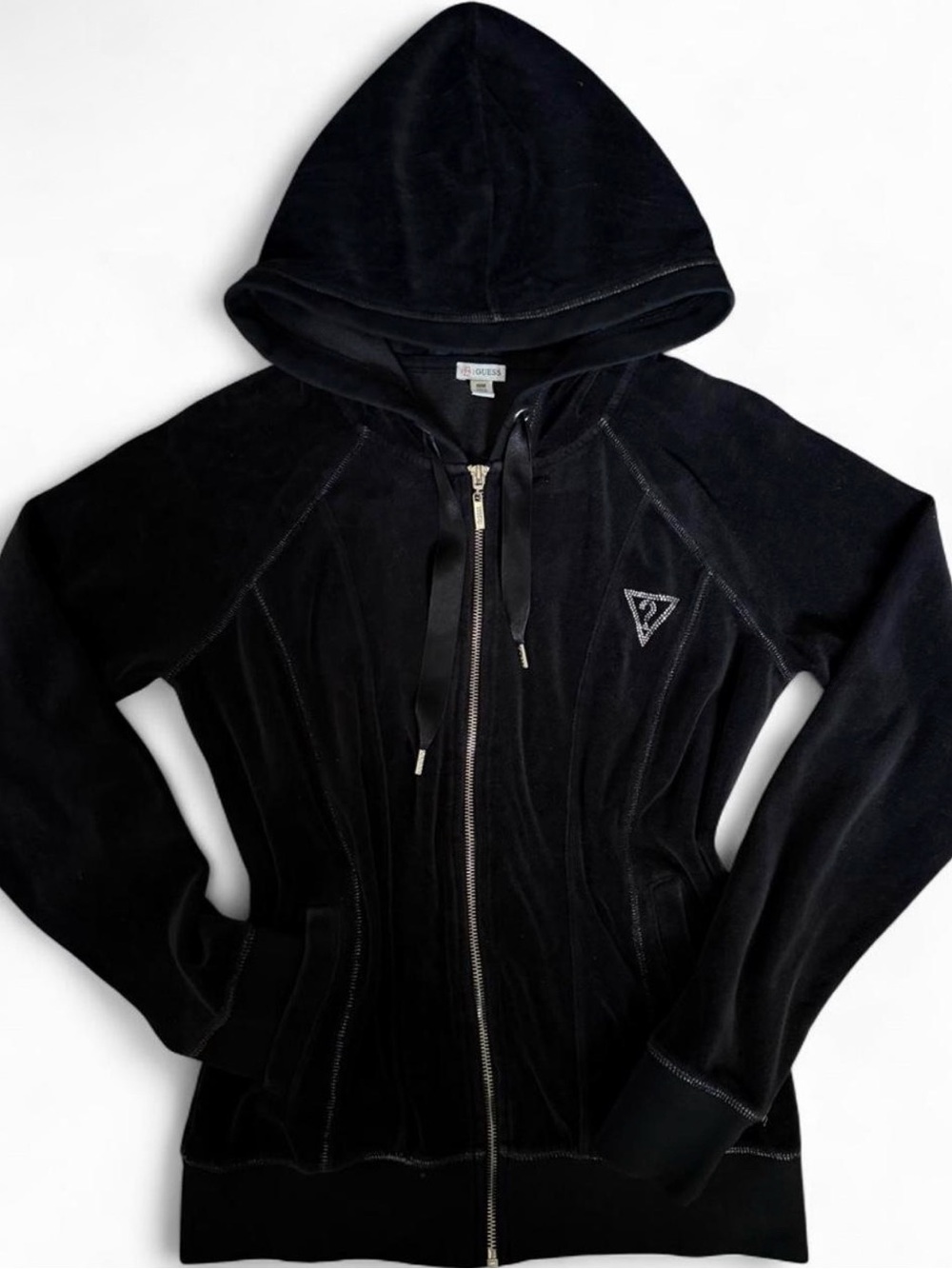 GUESS black zip-up